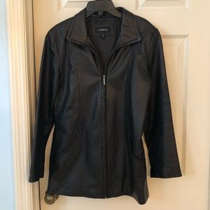 COLEBROOK BLACK LEATHER JACKET